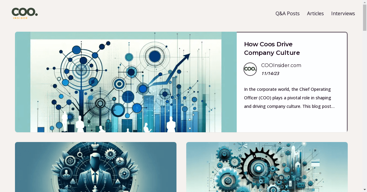 COOInsider.com Launches as Dedicated Platform for Operations Professionals