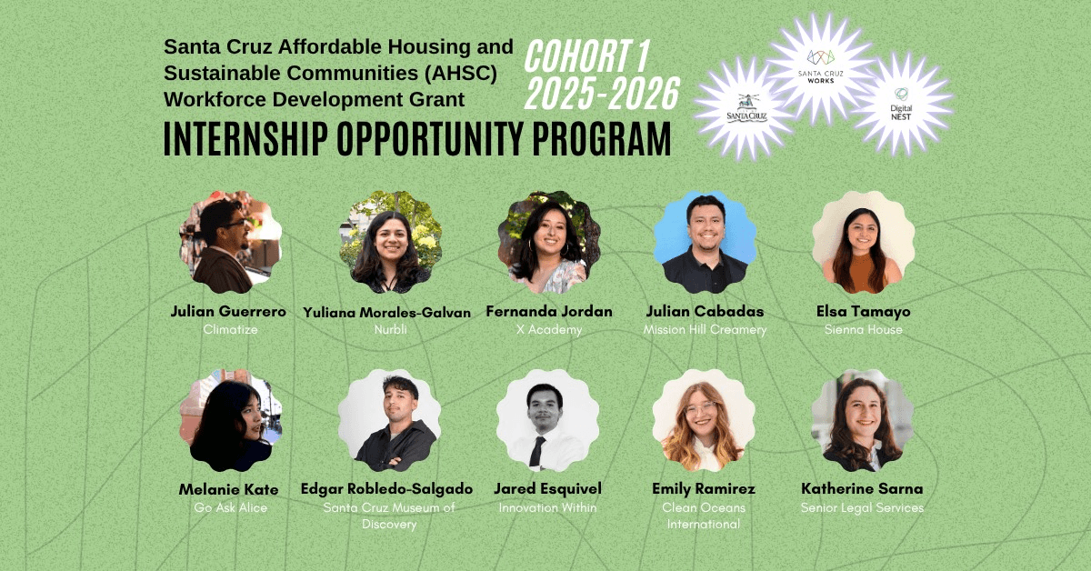 Santa Cruz Works and Digital NEST Partnership Provides Paid Internships for Underserved Youth, Boosting Local Talent Pipeline