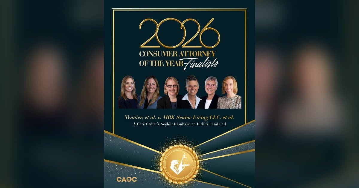 Elder Abuse Attorneys Named Finalists for Consumer Attorney of the Year