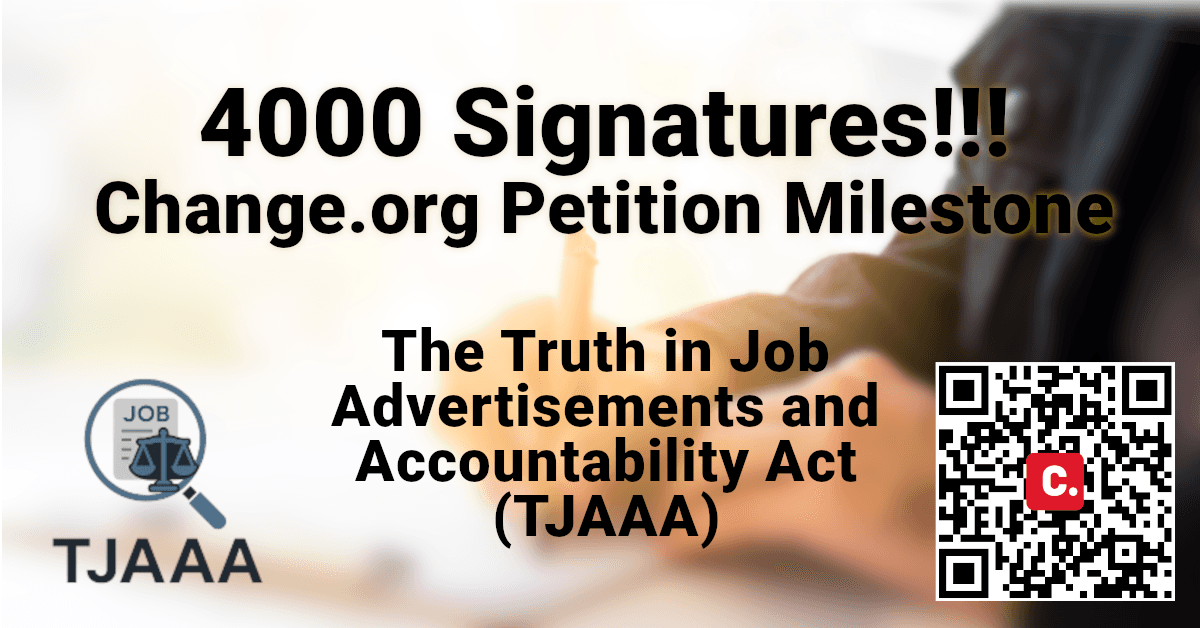 Grassroots Movement Gains Momentum as Over 4,000 Americans Petition for Truth in Job Advertising Act